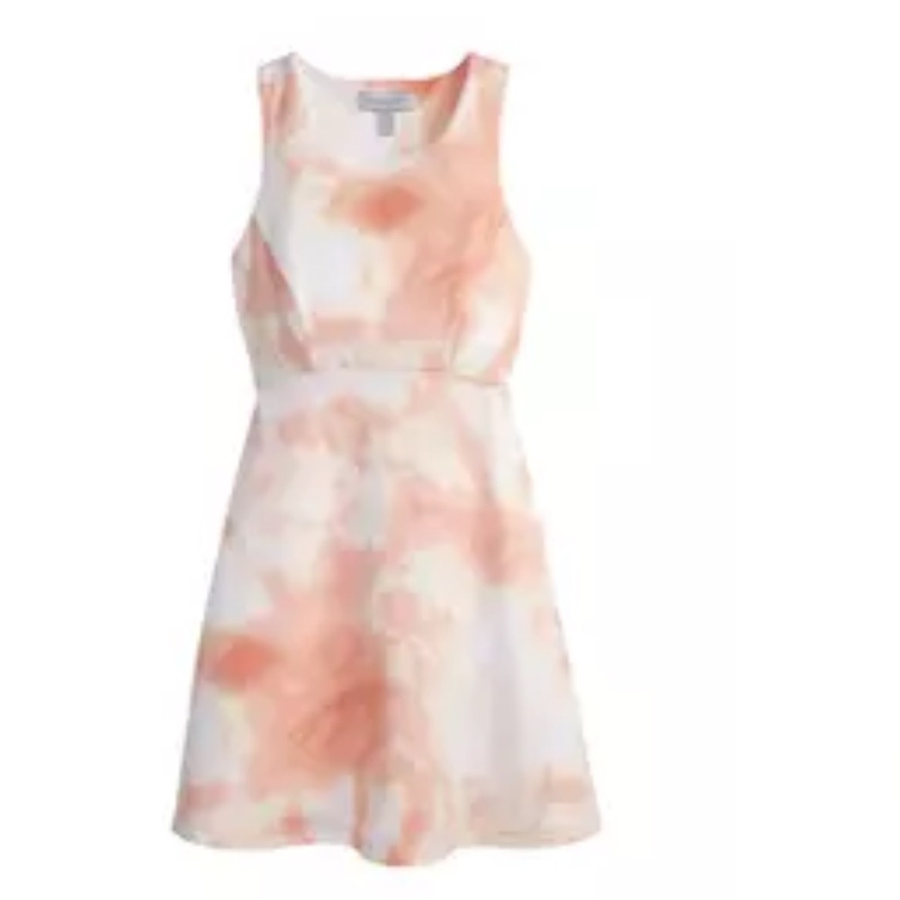 NWT Girls Allover Print Tank Dress Coral Tie-dye size XL